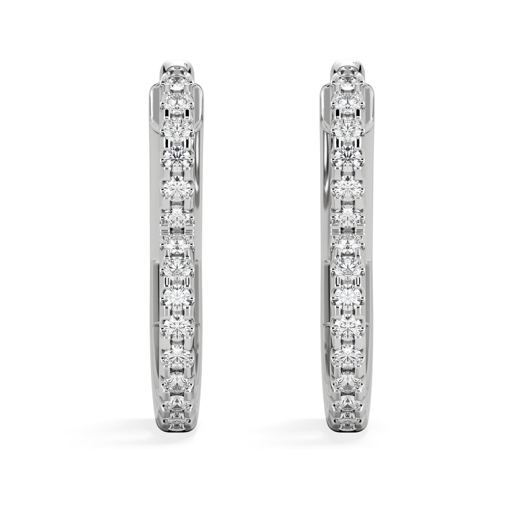 Lab Diamond Heart Hoop Earrings 0.22ct in 925 Silver